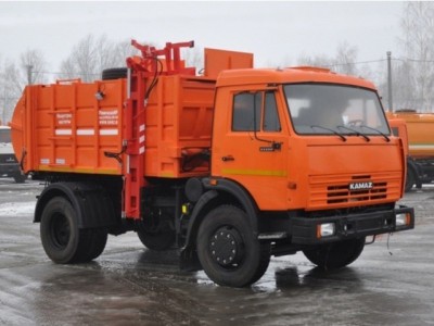 Мусоровоз МК-4451-04 (МКМ-44101) с боковой загрузкой на базе КАМАЗ-43255, 9,5 м³, 7180 кг